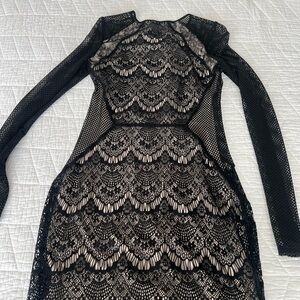 Express Lace Black Lace Dress